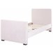Beliani Cama con somier Terciopelo TEENIE Rosa Talco