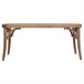 Banqueta de madera y rejilla Marron