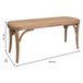 Banqueta de madera y rejilla Marron