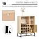 Aparador de Cocina Melamina de Madera y Metal HOMCOM 76 Marron