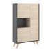 Aparador efecto madera 81 Gris/ Madera