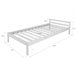 Cama individual persona 96x206 Marron