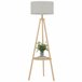 Lámpara de Pie Madera, Lino HOMCOM, hogar - iluminación Gris