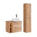 Conjunto mueble lavabo individual 2 nichos y columna April 80 Conjunto mueble lavabo individual 2 nichos y columna April 80 Blanco