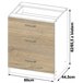 Armario de Cocina Independiente LIMA AKORD con estantes 60 Blanco/ Madera