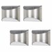 Aktive Set de 4 apliques solares LED 5-10 lúmenes Gris
