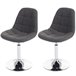 2 Sillas de comedor de tela CDS04427 Gris