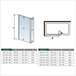 Walkin Panel de ducha Panel fijo + Lateral giratorio, Barra 