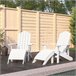 2 Sillas jardín Adirondack con reposapiés Blanco