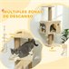 Árbol para Gatos Aglomerado de Madera PawHut Crudo