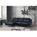 Chaise longue de piel HAWAI Azul Marino