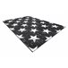 Alfombra de cuerda sisal FLAT Estrellas 160x230 Negro