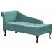 Beliani Chaise longue Terciopelo PESSAC Azul/ Verde