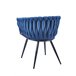 Silla Widny Black Terciopelo Azul
