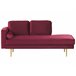 Beliani Chaise longue izquierdo Terciopelo MIRAMAS Rojo