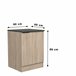 Módulo bajo FUMAY de 60cm con 1 puerta Roble