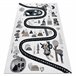 Alfombra FUN Route para niños calle animales 140x190 Blanco/ Negro