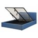 Beliani Cama con somier Poliéster DREUX 151x214 Azul