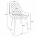 4x Silla tapizada capitoné de terciopelo SJ.0488 Negro