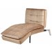 Beliani Chaise longue Terciopelo LOIRET Marron Claro