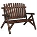 Banco de jardín de 2 plazas madera 119x85 Madera Clara