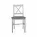 Conjunto de mesa con 4 sillas VERSALLES Blanco/ Gris