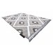 Alfombra MAROC P651 Diamantes Franjas Bereber marroquí Shaggy 180x270 Gris