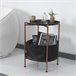 Mesa auxiliar Suonenjoki metal/aglomerado 47x47 Negro
