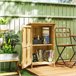 Armario de Jardín Madera de Abeto, Acero Galvanizado Outsunny Marron