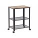 Beliani Carrito de cocina BOLZANO Negro