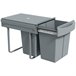 Cubo Basura Extraíble ABS, Metal HOMCOM, hogar - cocina Cubo Basura Extraíble ABS, Metal HOMCOM, hogar - cocina Gris