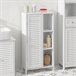 Armario de Baño con 1 Puerta y 3 estantes BZR39-W SoBuy Blanco