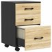 Cajonera de Oficina Melamina de Madera HOMCOM Marron