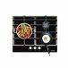 Placa cristal gas CATA LCI 6021BK 3 zonas 59cm negro Negro