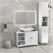 Armario de Baño MDF kleankin, hogar - baño Blanco