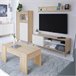Mueble TV Kiko 1 Estante 1 Puerta Roble/Blanco Blanco