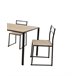 Conjunto de mesa y 4 sillas SIDNEY Negro/ Madera