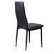 Pack 4 sillas de comedor Niza Símil Piel Negro