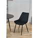 4x Silla tapizada capitoné de terciopelo SJ.0488 Negro