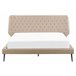 Beliani Cama con somier Piel sintética ESSONNE 219x208 Beige