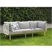 Beliani Sofá de jardín Aluminio SENISE Gris