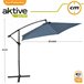 Parasol excéntrico banana 300 cm gris mástil aluminio Aktive Garden Gris