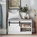 Banco Zapatero con Puerta Corrediza de Granero FSR153-W SoBuy Blanco