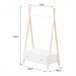 Perchero de madera y blanco con cajón para niños LOU Blanco