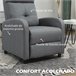 Sillón Relax Reclinable Poliéster, Espuma, Tablero Multicapa Gris