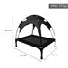 Acomoda Textil – Cama para Perros Elevada con Toldo Impermeable. Negro