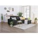Chaise longue piel sintética con cama HARRY Negro