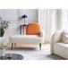 Beliani Chaise longue derecho Terciopelo ARCEY Blanco/ Beige