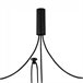 Lámpara colgante Marismo (3 luces) Metal Moderno Negro