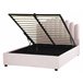 Beliani Cama con almacenaje Terciopelo VINCENNES 147x214 Rosa Talco